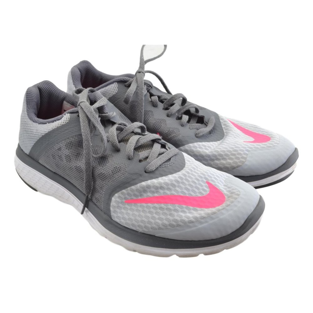 Nike Women's Gray and Pink Athletic Running Shoes